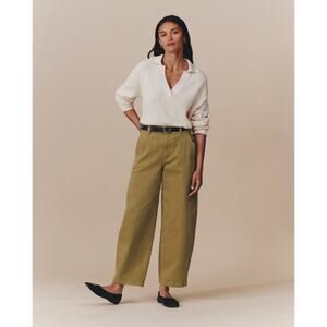 Everlane utility curve pants khaki color wide leg women's size 2